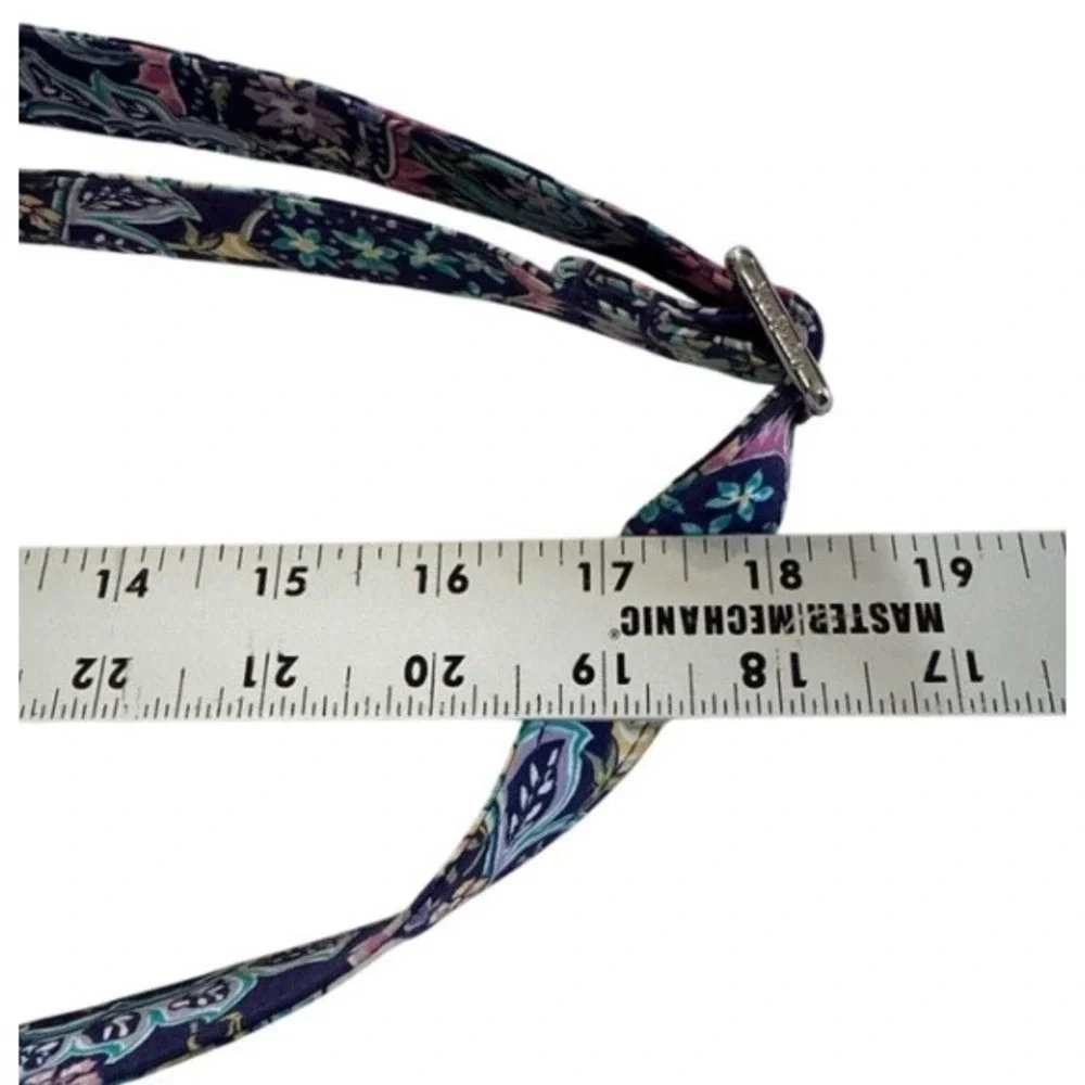 Vera Bradley Petal Paisley Triple Zip Hipster Crossbody Bag Quilted Retired